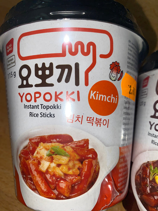 Yopokki rice sticks  Kimchi