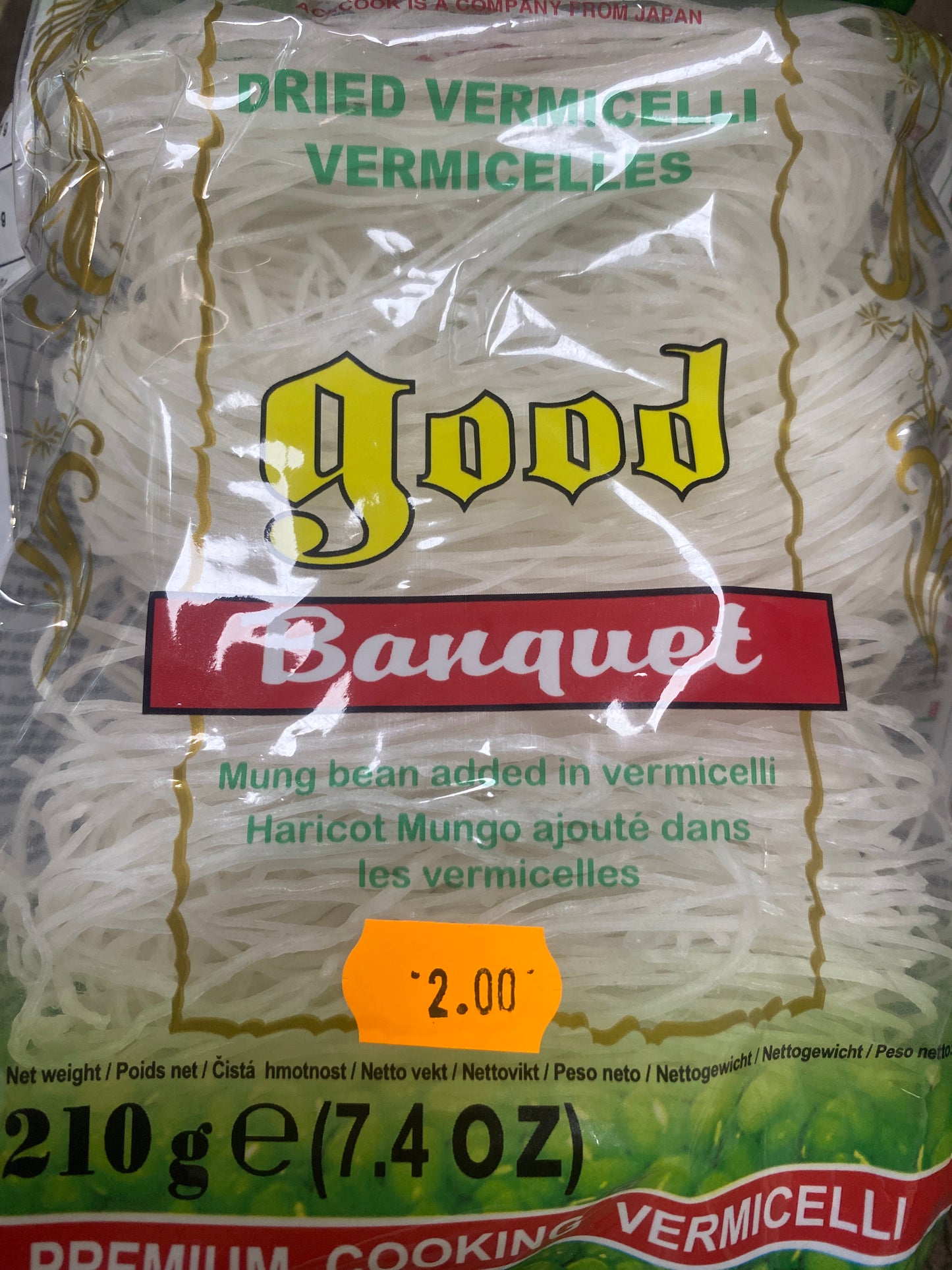 Getrocknete Vermicelli Vermicelles. Good Banquet cool happiness acecook