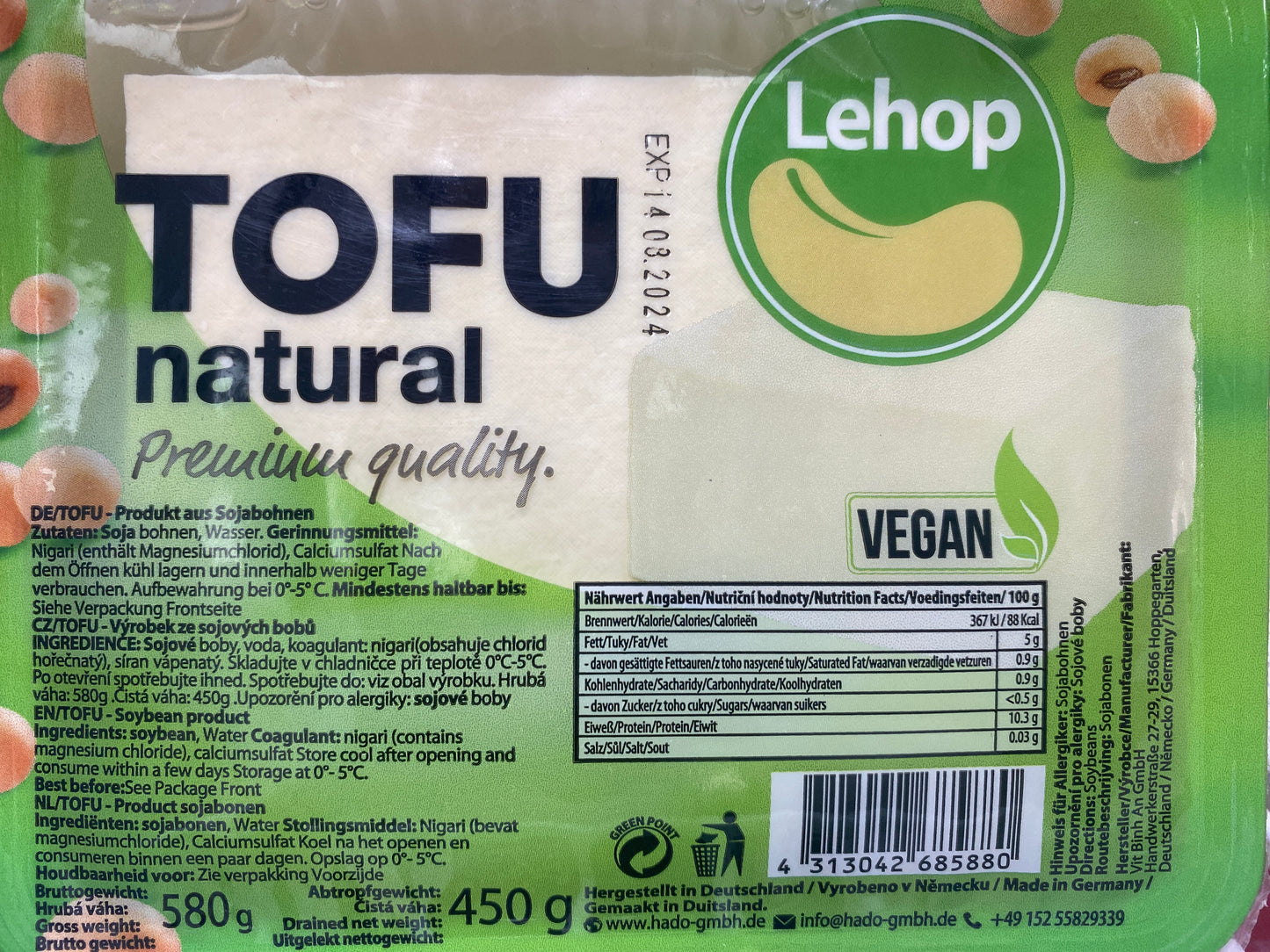 Tofu Natural Lehop