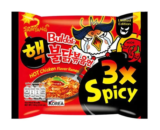 Buldak Hot Chicken Flavour Ramen 3x Spicy Samyang